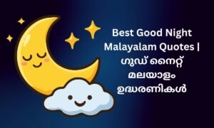 Read more about the article 240+ Best Good Night Malayalam Quotes | ഗുഡ് നൈറ്റ് മലയാളം ഉദ്ധരണികൾ