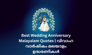 Read more about the article 240+ Best Wedding Anniversary Malayalam Quotes | വിവാഹ വാർഷികം മലയാളം ഉദ്ധരണികൾ