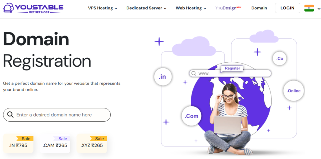 Register Your Domain From YouStable